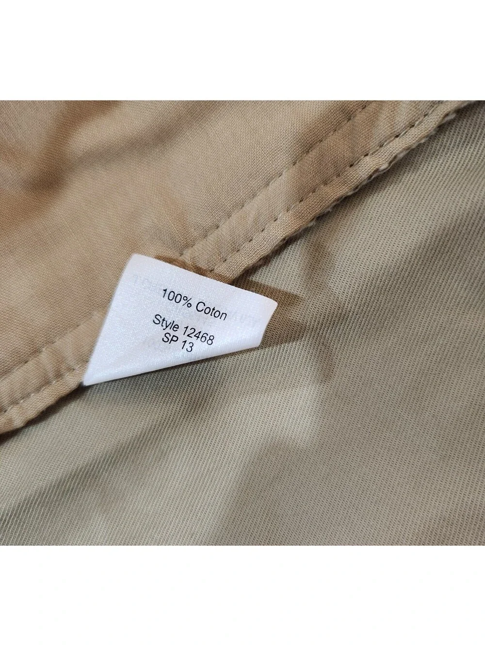 J.Crew Thompson Mens 34x32 Beige Khaki Chinos Cotton Blend Stretch Dress Pants